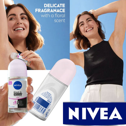 Nivea Black & White Invisible Clear Anti-Perspirant Women Roll-On