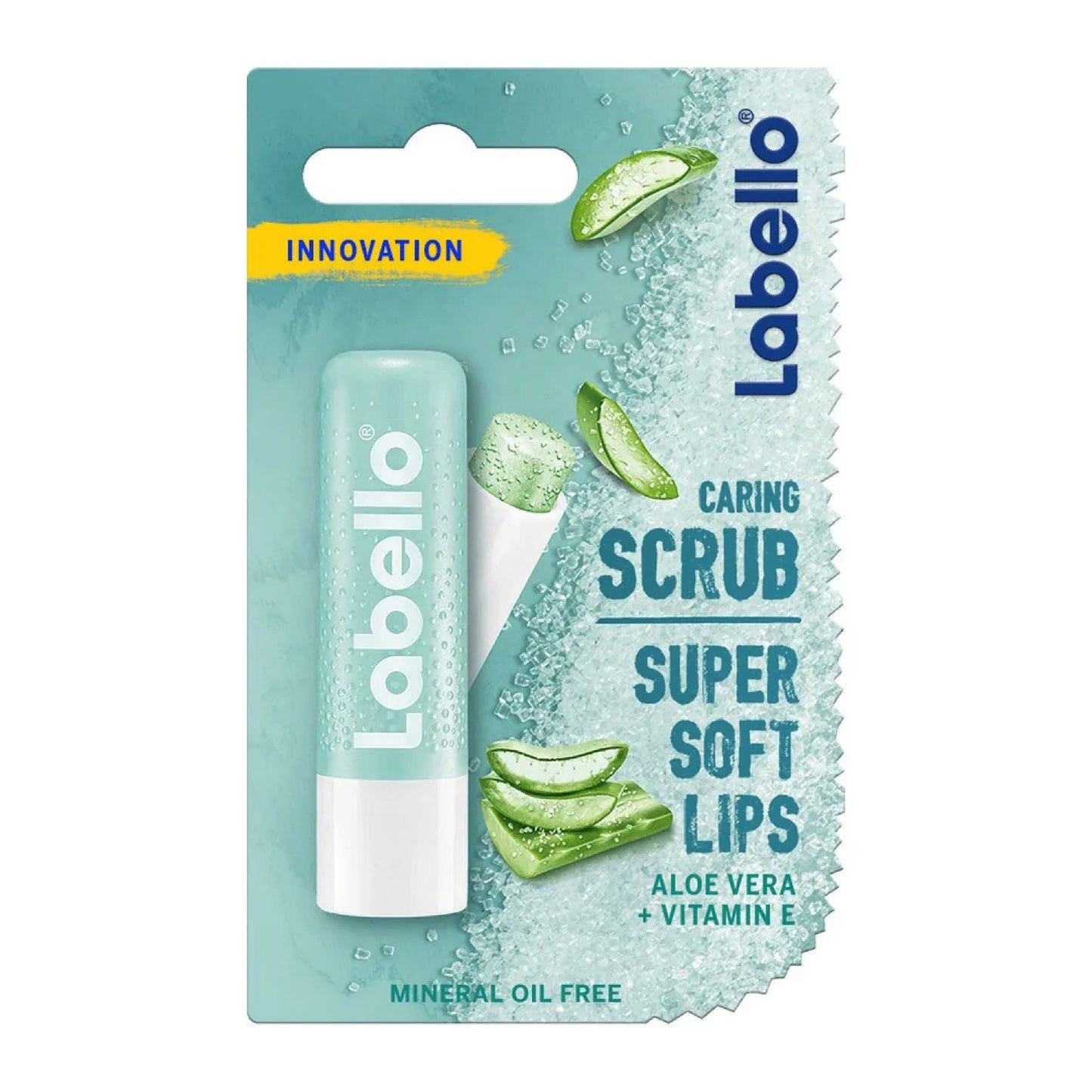 Labello Caring Scrub With Aloe Vera + Vitamin E Lip Balm