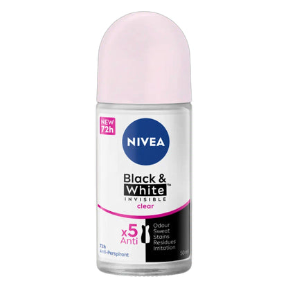 Nivea Black & White Invisible Clear Anti-Perspirant Women Roll-On